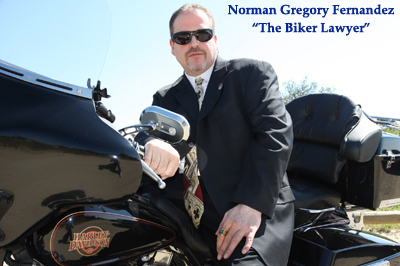 biker lawyer and california motorcycle accident attorney norman gregory fernandez